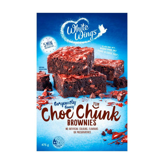White Wings Choc Chunk Brownie Mix - 475g