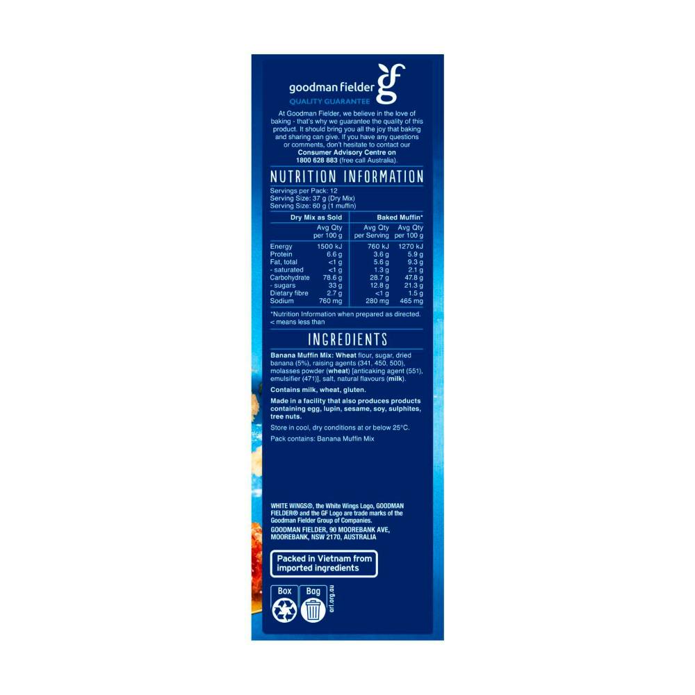 White Wings Banana Muffin Mix - 455g