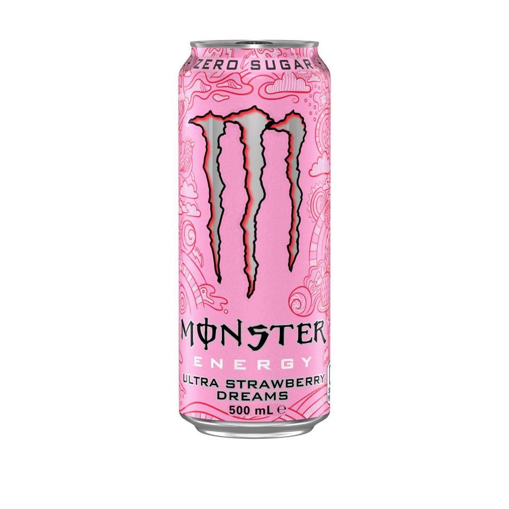 Monster Energy Drink Ultra Strawberry Can - 500mL
