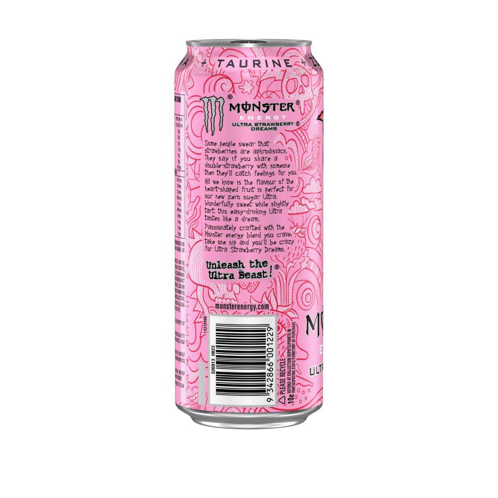 Monster Energy Drink Ultra Strawberry Can - 500mL