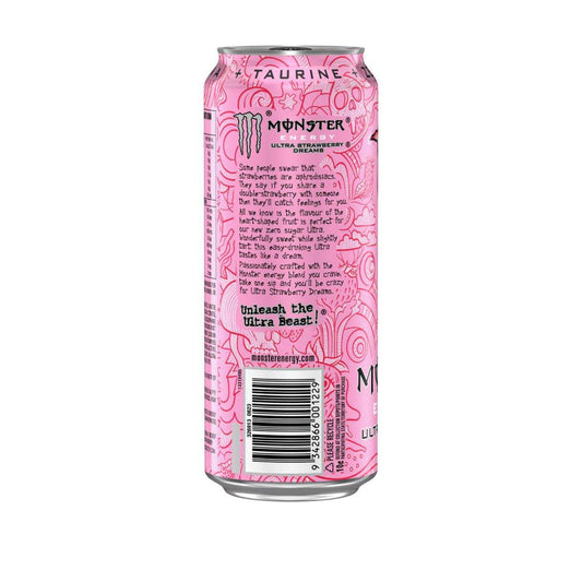 Monster Energy Drink Ultra Strawberry Can - 500mL