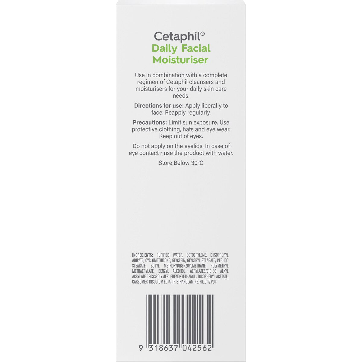 Cetaphil Daily Facial Moisturiser All Skin Types 118ml