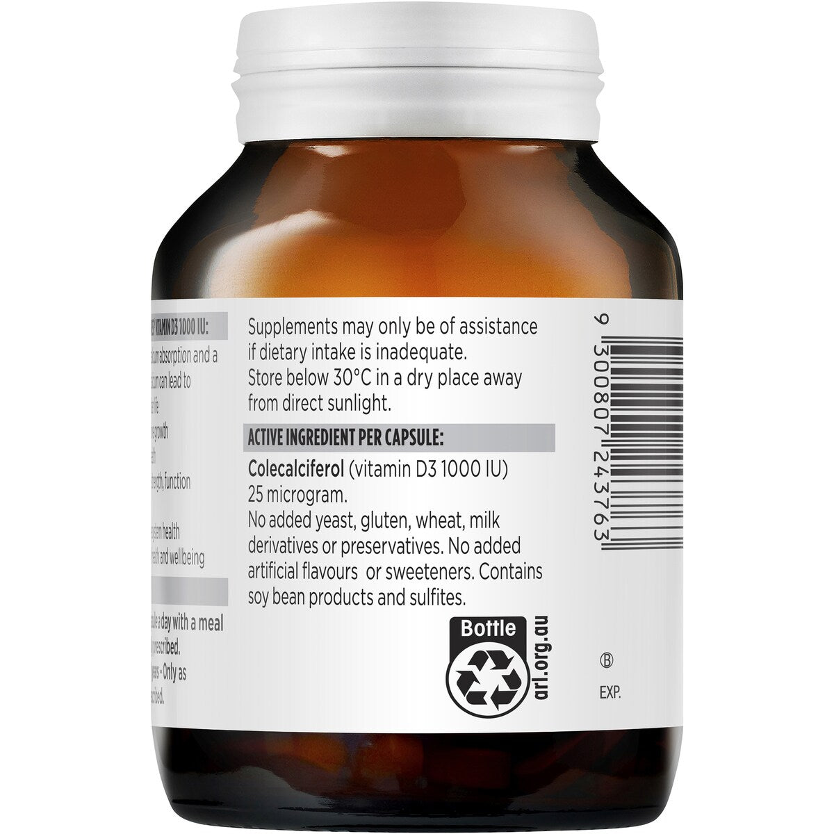 Blackmores Vitamin D3 1000IU Bone Health Immunity Capsules 200 pack