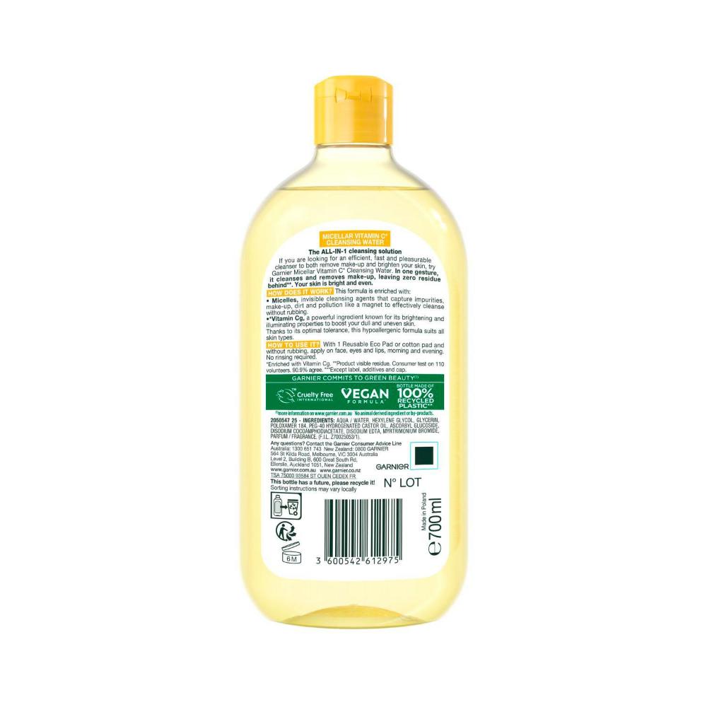 Garnier Vitamin C Micellar Cleansing Water - 700mL