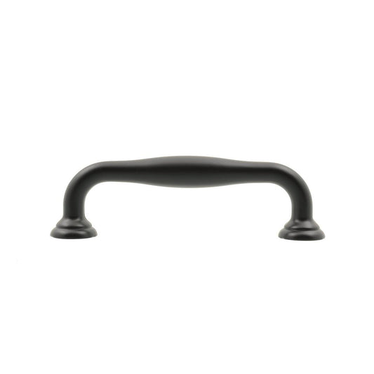 Lane 115mm Black Hampton Handle 4 Pack Matte Black Zinc Alloy Stylish