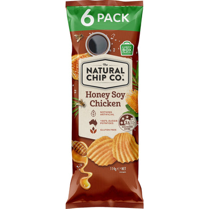 The Natural Chip Co Honey Soy Chicken Potato Chips 6 Pack