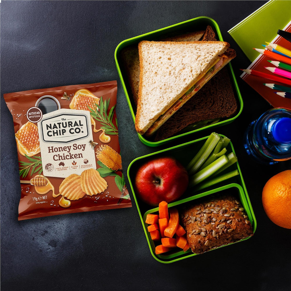 The Natural Chip Co Honey Soy Chicken Potato Chips 6 Pack
