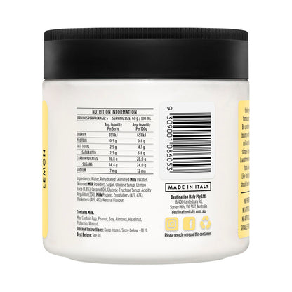 Destination Italy Lemon Gelato Tub - 500mL