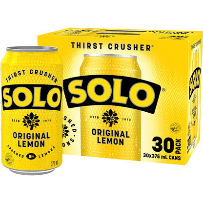 Solo Original Lemon Soft Drink Cans 375ml X 30 Pack