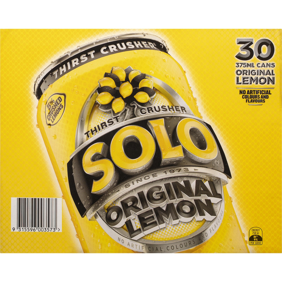 Solo Original Lemon Soft Drink Cans 375ml X 30 Pack