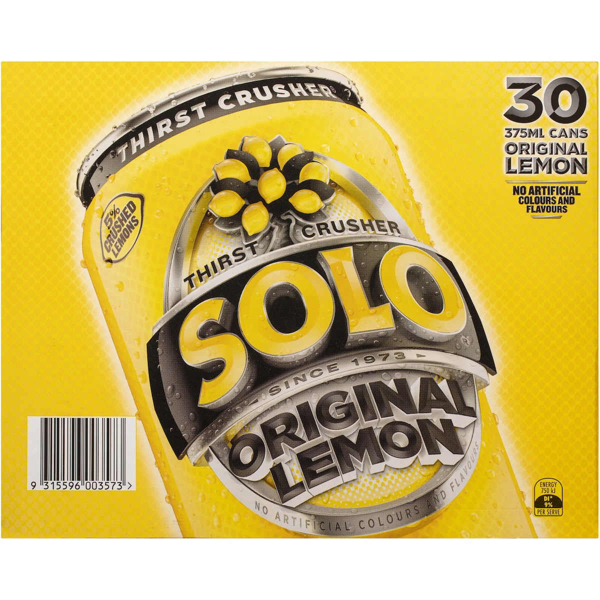 Solo Original Lemon Soft Drink Cans 375ml X 30 Pack