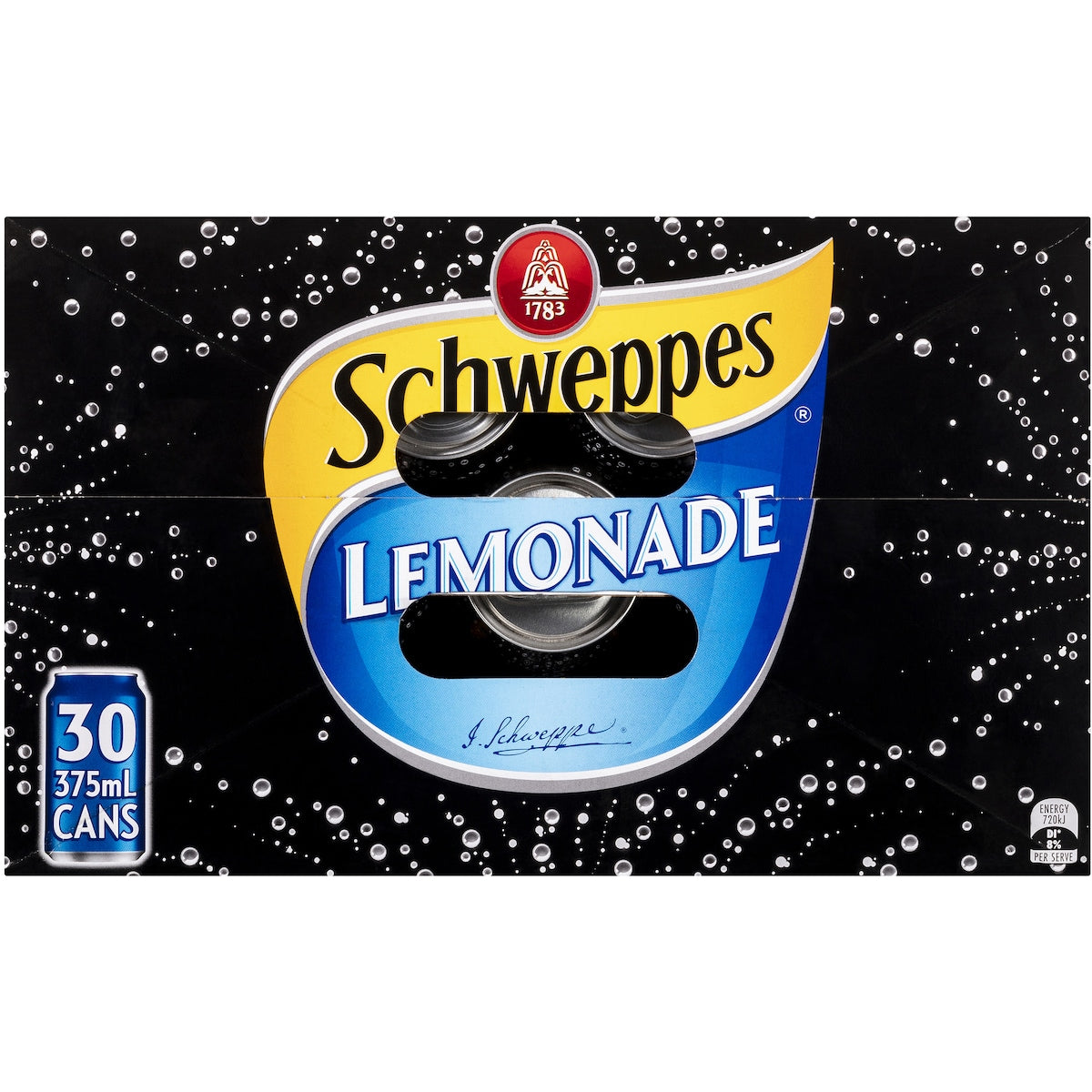 Schweppes Lemonade Soft Drink Cans 375ml X 30 Pack