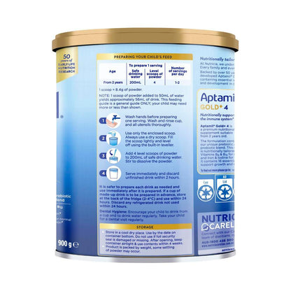 Aptamil Gold+ 4 Junior Nutritional Supplement From 2 Years - 900g