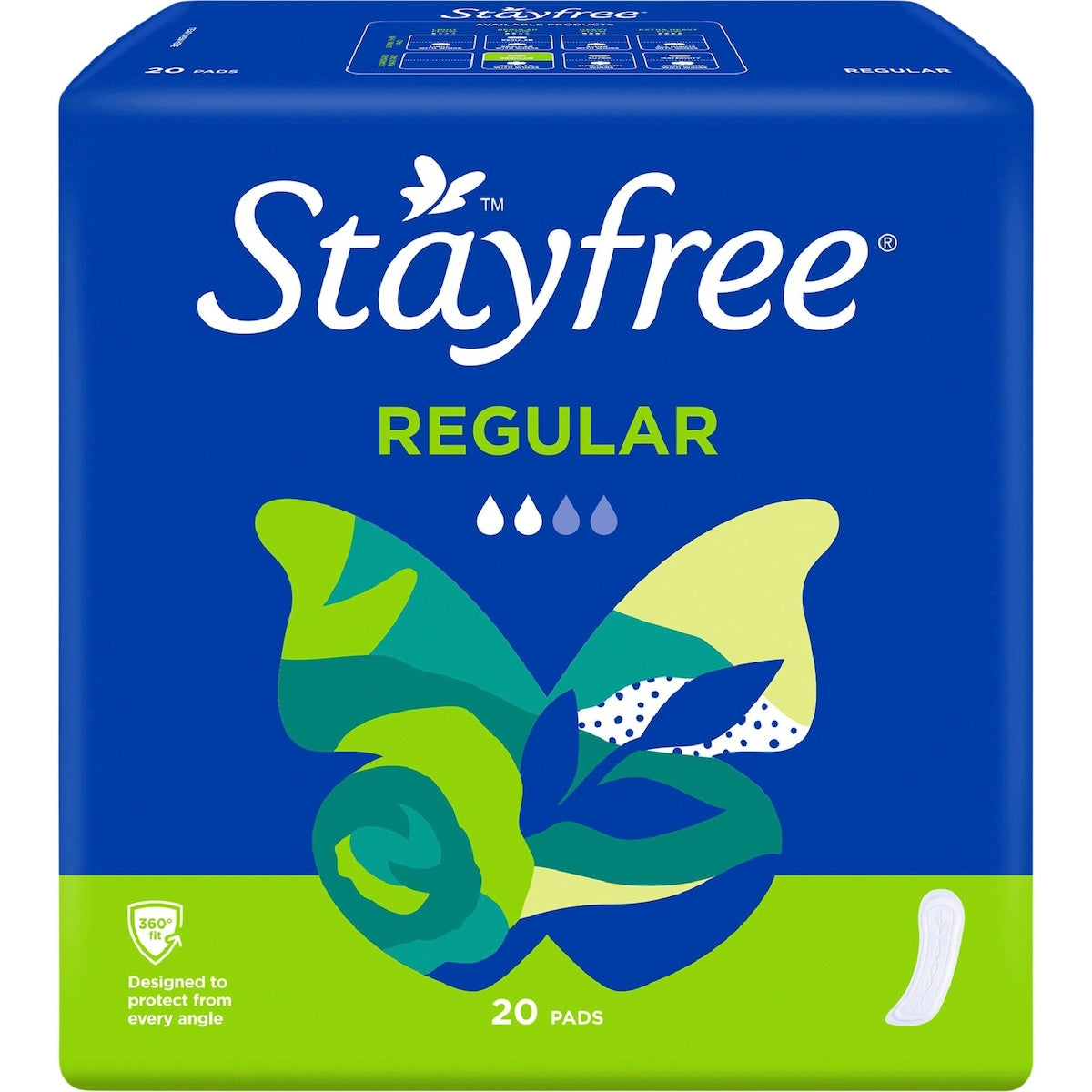 Stayfree Regular Pads No Wings 20 Pack