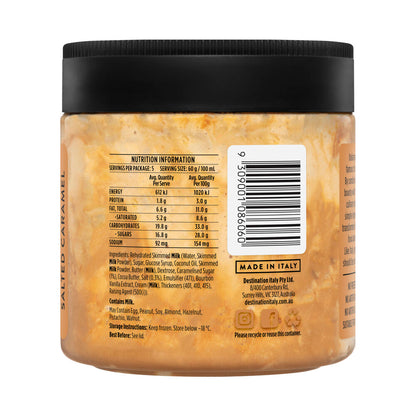 Destination Italy Salted Caramel Gelato Tub - 500mL