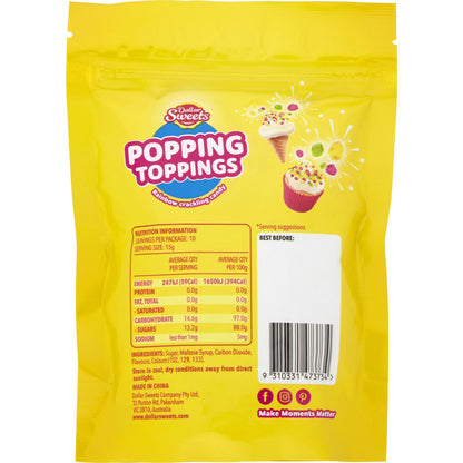 Dollar Sweets Decoration Rainbow Poppng Topping 150g