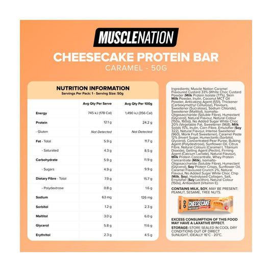 Muse Nation Cheesecake Protein Bar Caramel - 50g