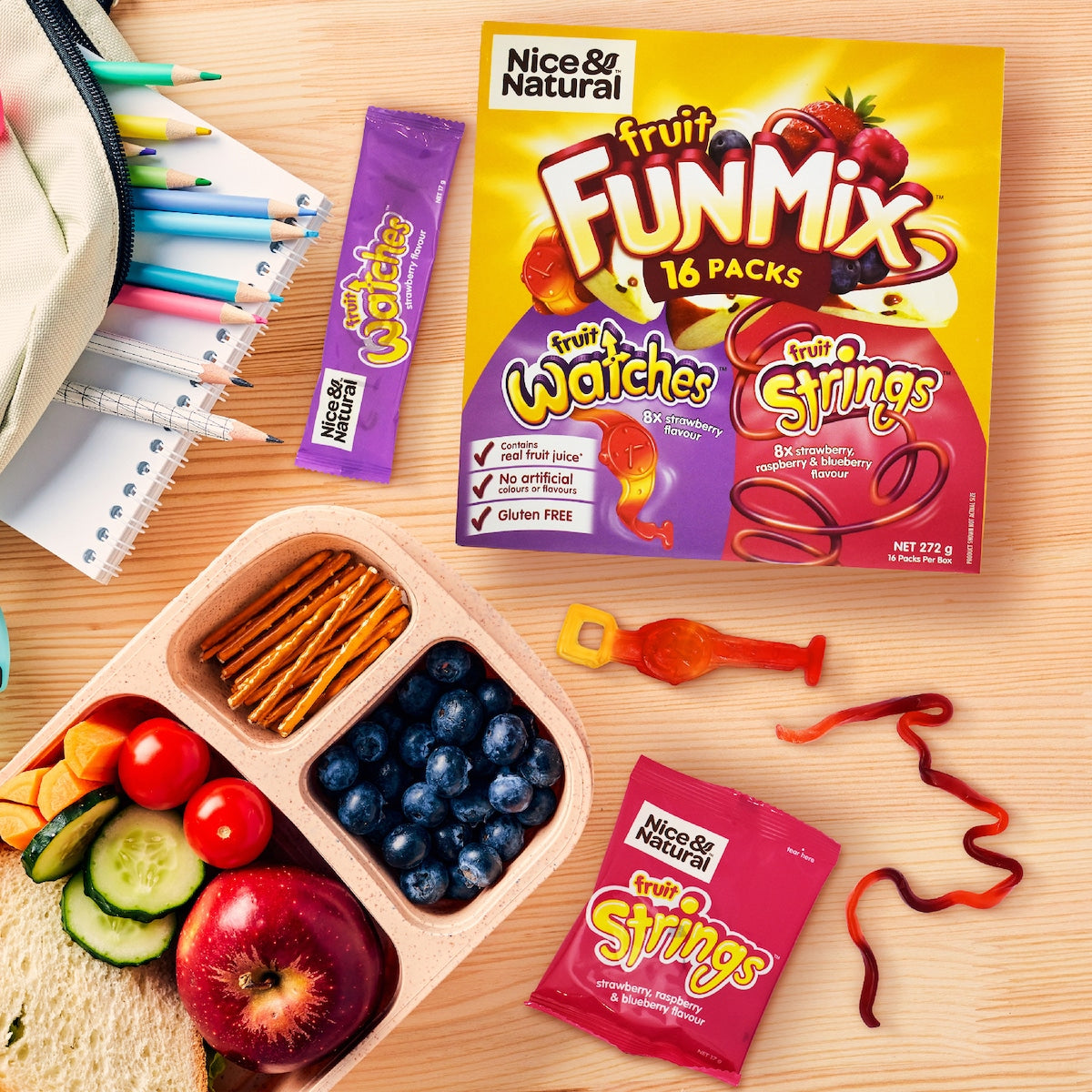 Nice & Natural Fruit Fun Mix Variety Multi 16 Pack