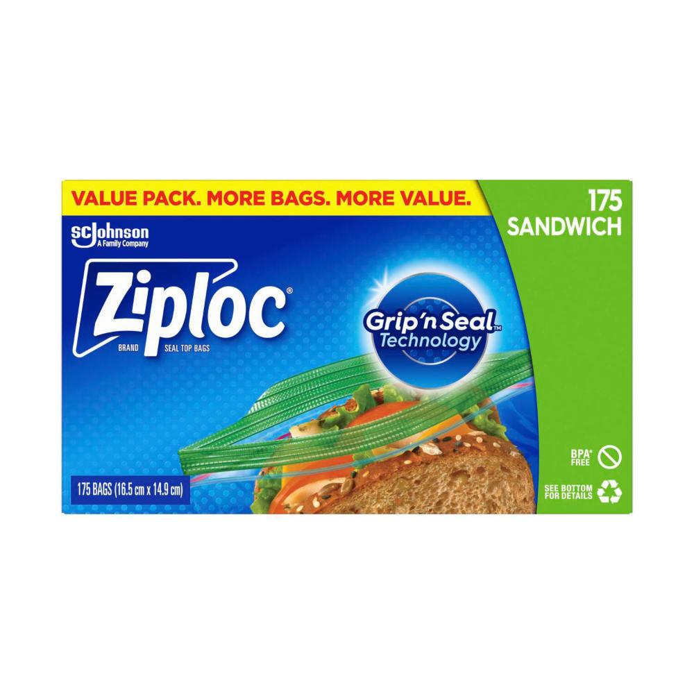 Ziploc Resealable Sandwich Bags - 175 Pack