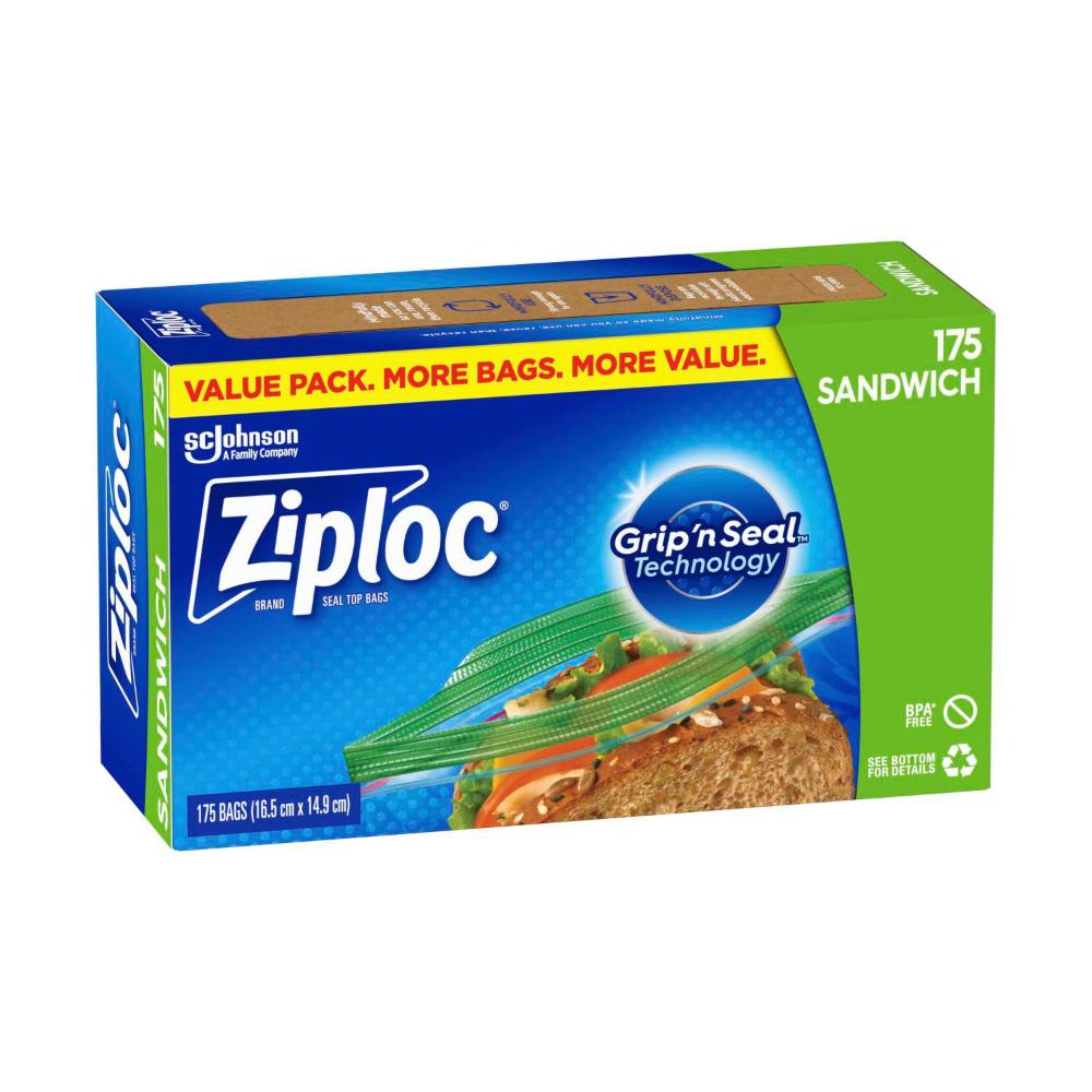 Ziploc Resealable Sandwich Bags - 175 Pack