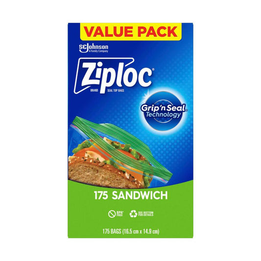 Ziploc Resealable Sandwich Bags - 175 Pack
