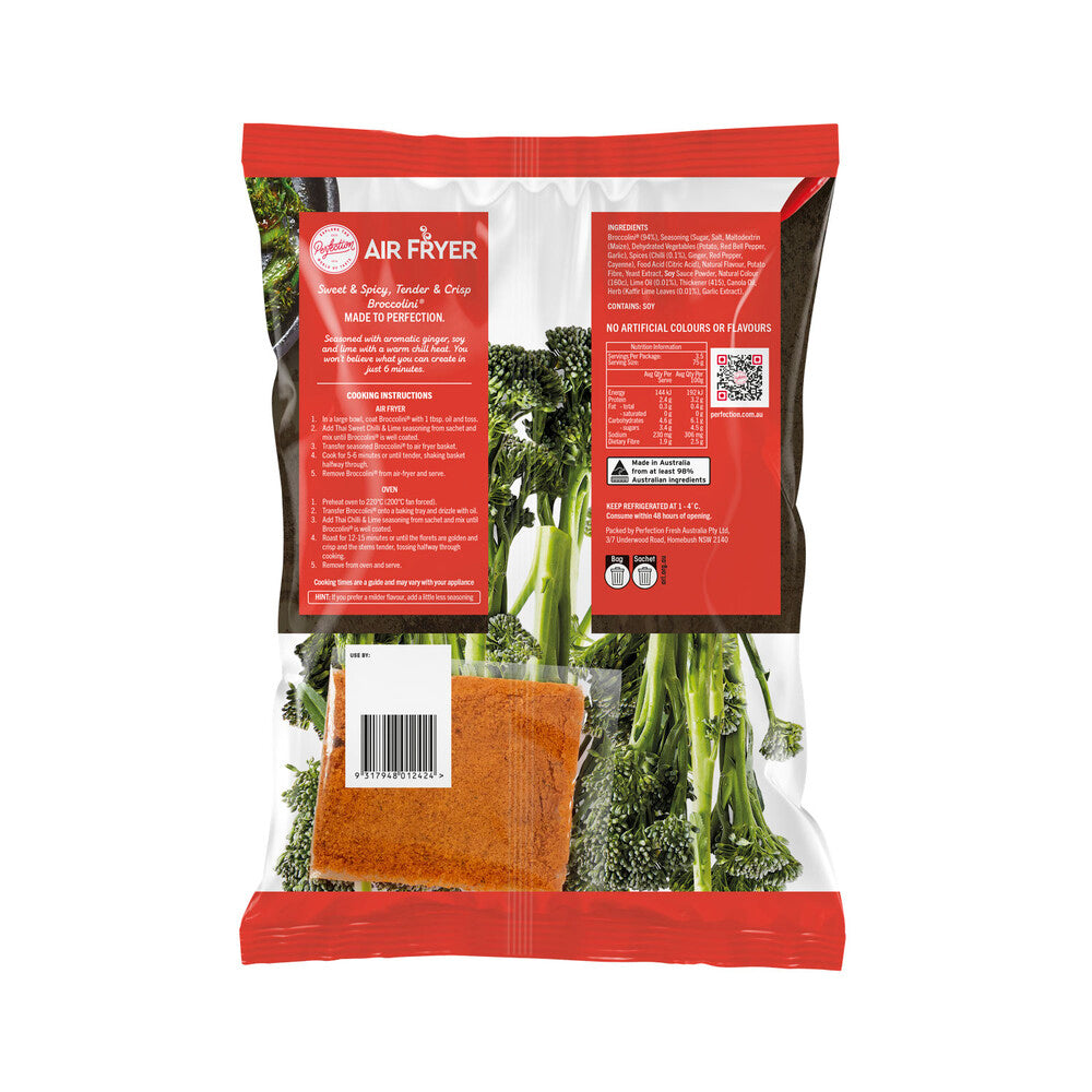 Perfection Air Fryer Veg Broccolini Thai Chilli Lime - 265g