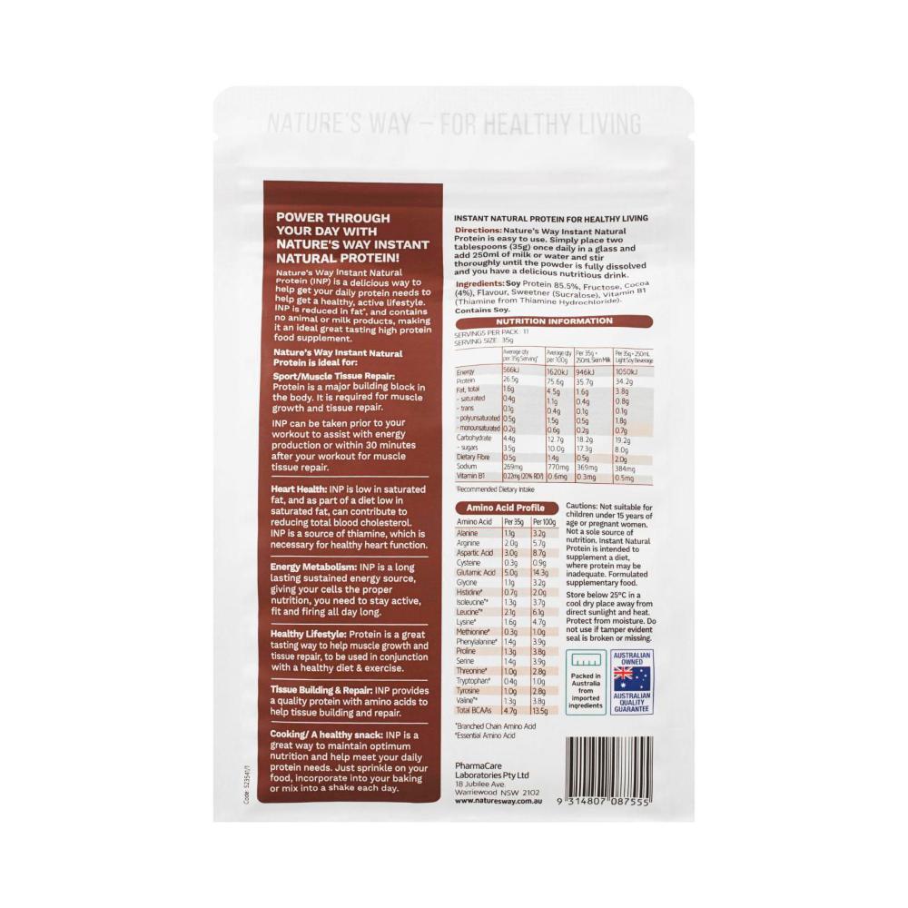 Nature's Way Instant Natural Protein Plant-based Chocolate - 400g