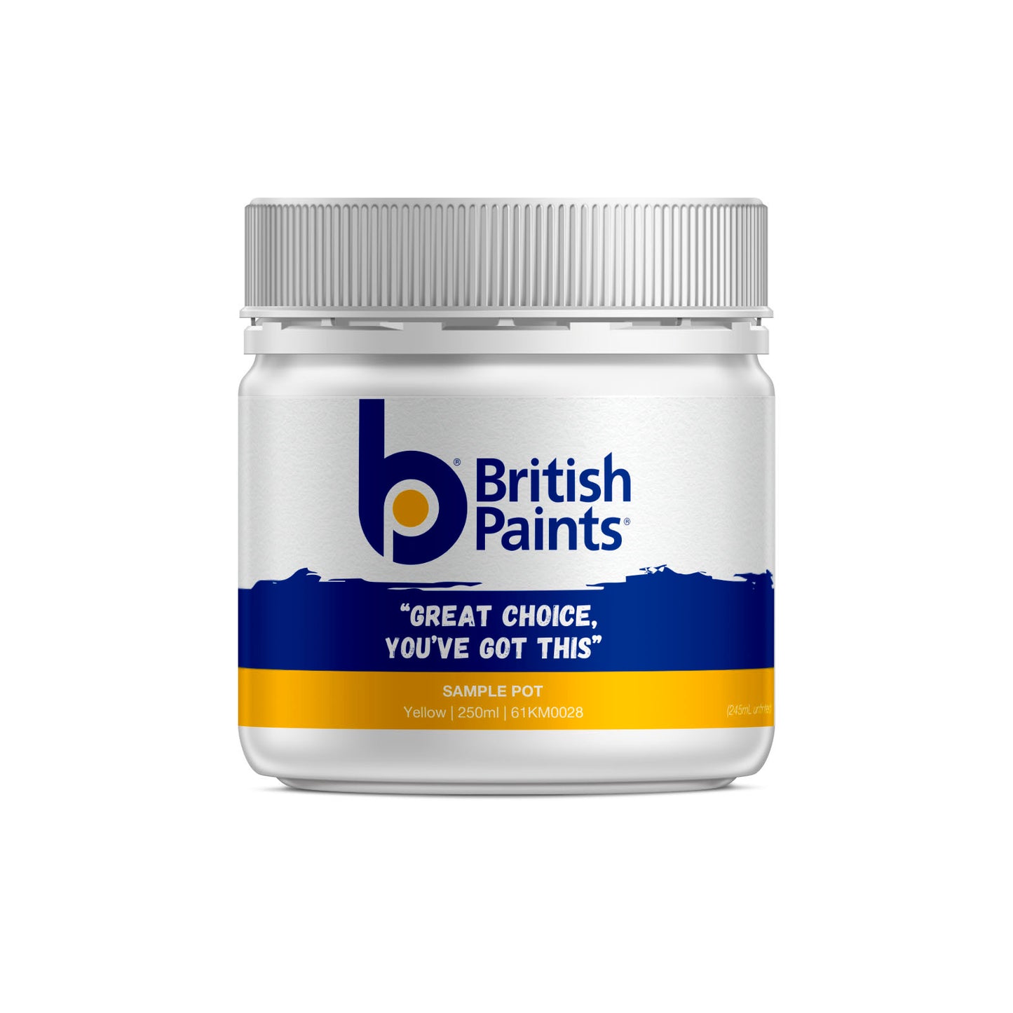 British Paints Yellow Sample Pot - 250ml