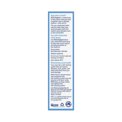 Fess Original Nasal Saline Spray - 30mL