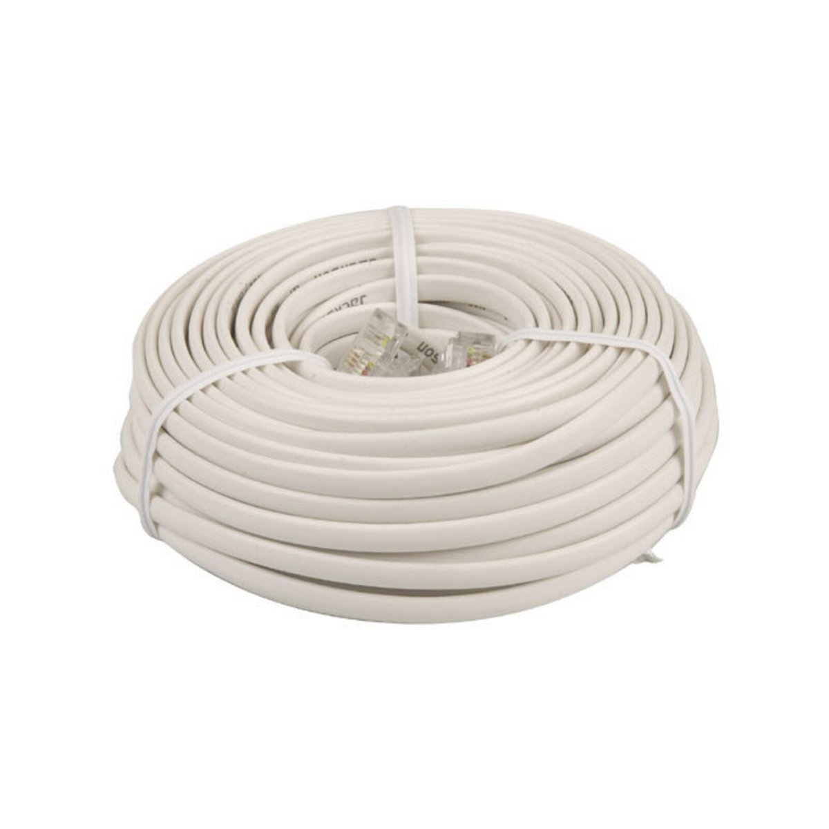 Jackson 15 Metre RJ12 White Telephone Lead - Plastic - Easy To Use
