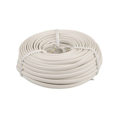 Jackson 15 Metre RJ12 White Telephone Lead - Plastic - Easy To Use