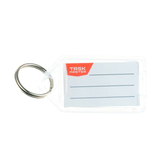 Taskmaster Clear Key Tags - 56 x 29 x 6mm - 50 Pack