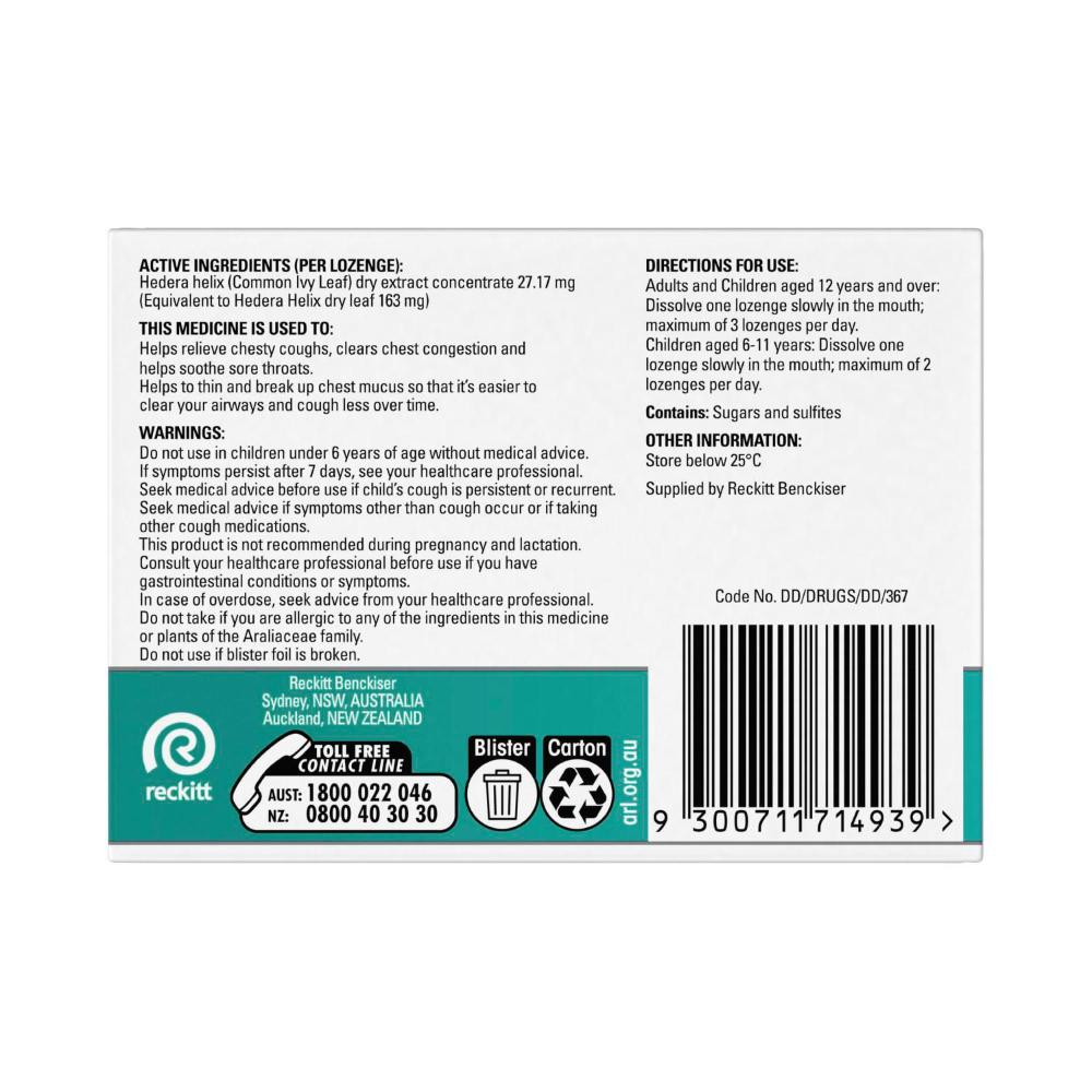 Strepsil Herbal Chesty Cough Lozenge Honey Lemon - 16 pack