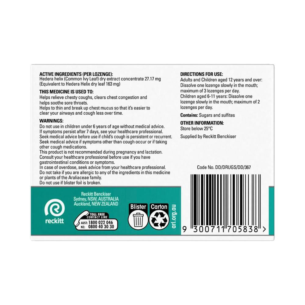 Strepsil Herbal Chesty Cough Lozenge Honey Lemon - 32 pack