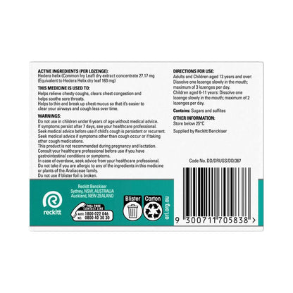 Strepsil Herbal Chesty Cough Lozenge Honey Lemon - 32 pack