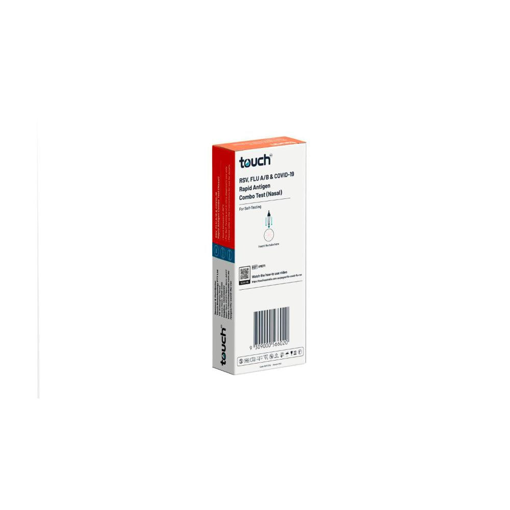 Touchbio 3 In 1 Home Test Kit Rsv- Flu A&b- Covid 19 - 2 pack