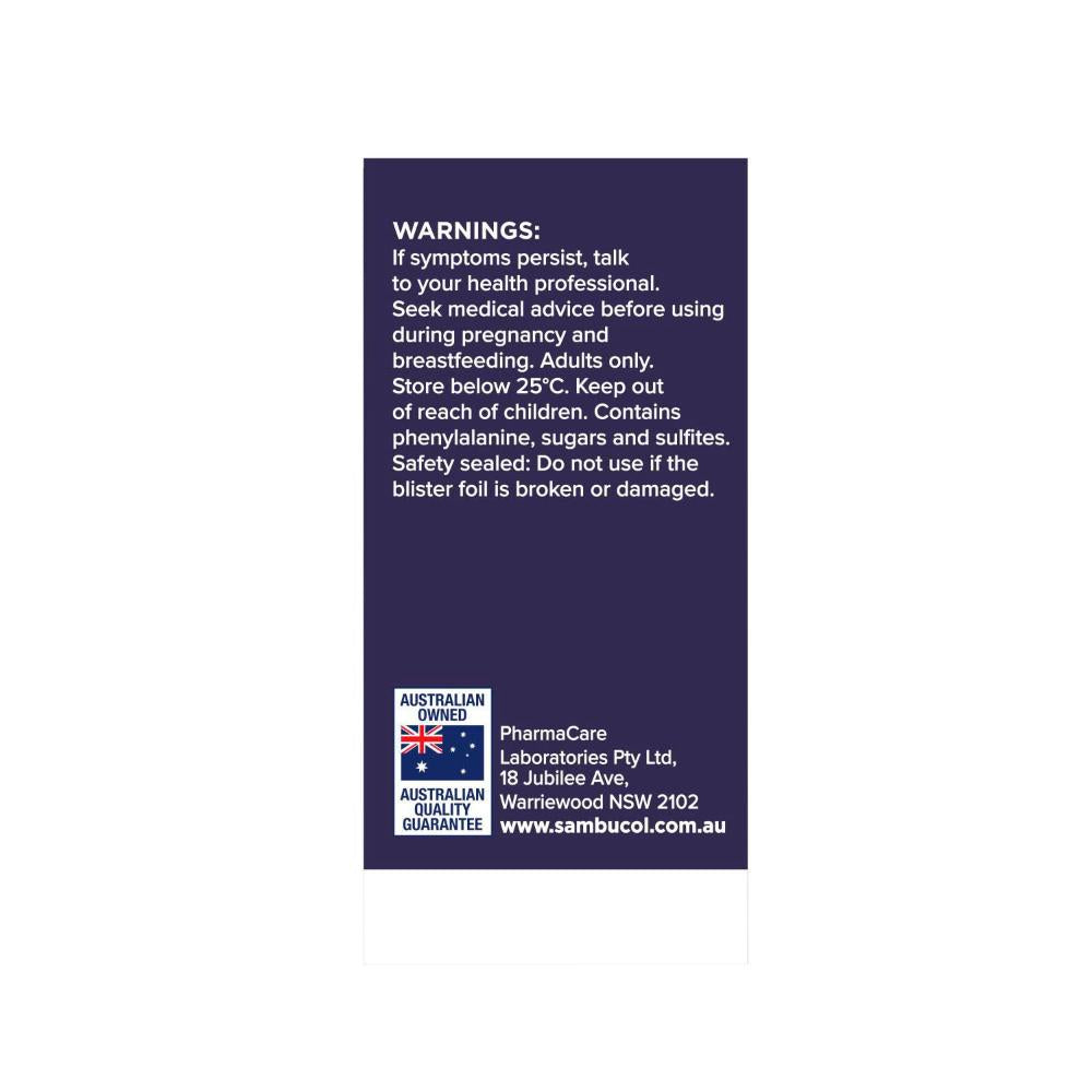 Sambucol Black Elderberry Cold & Flu Double Stregnth Tabs - 12 Pack