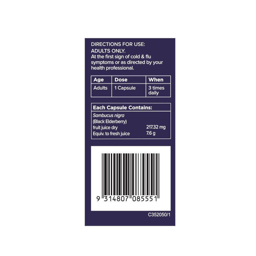 Sambucol Black Elderberry Cold & Flu Double Stregnth Tabs - 12 Pack