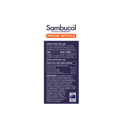 Sambucol Black Elderberry Immune Defence - 250mL