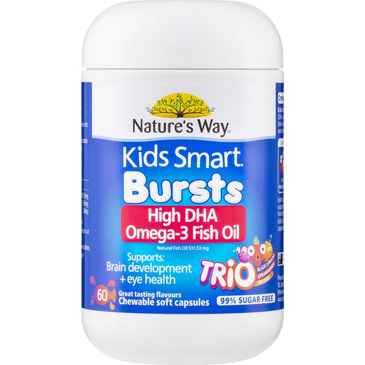 Natures Way Kids Omega-3 Fish Oil Smart Trio 60 pack