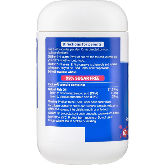 Natures Way Kids Omega-3 Fish Oil Smart Trio 60 pack