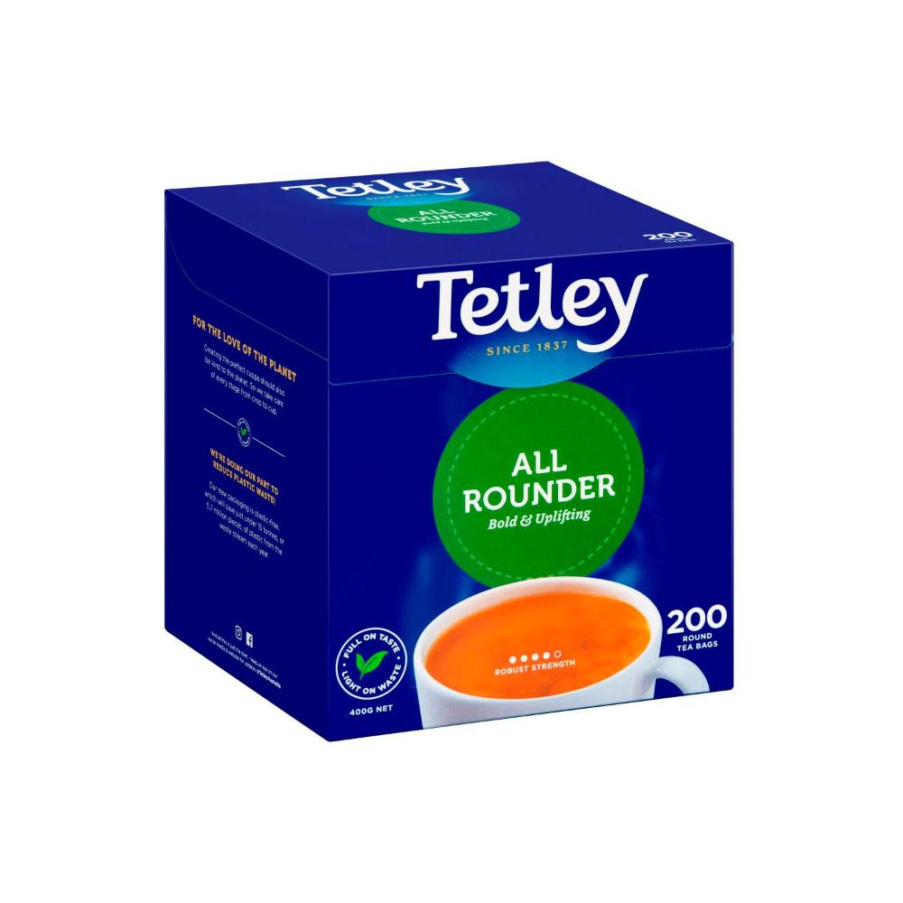 Tetley All Rounder Pure Black Tea Bags 200 Pack - 400g