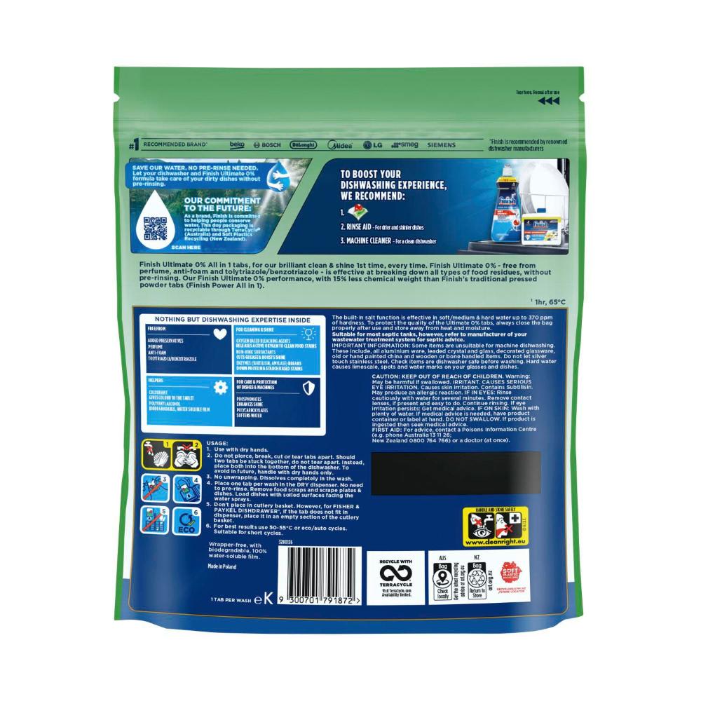 Finish Ultimate 0% Dishwashing Tablets Regular - 46 pack