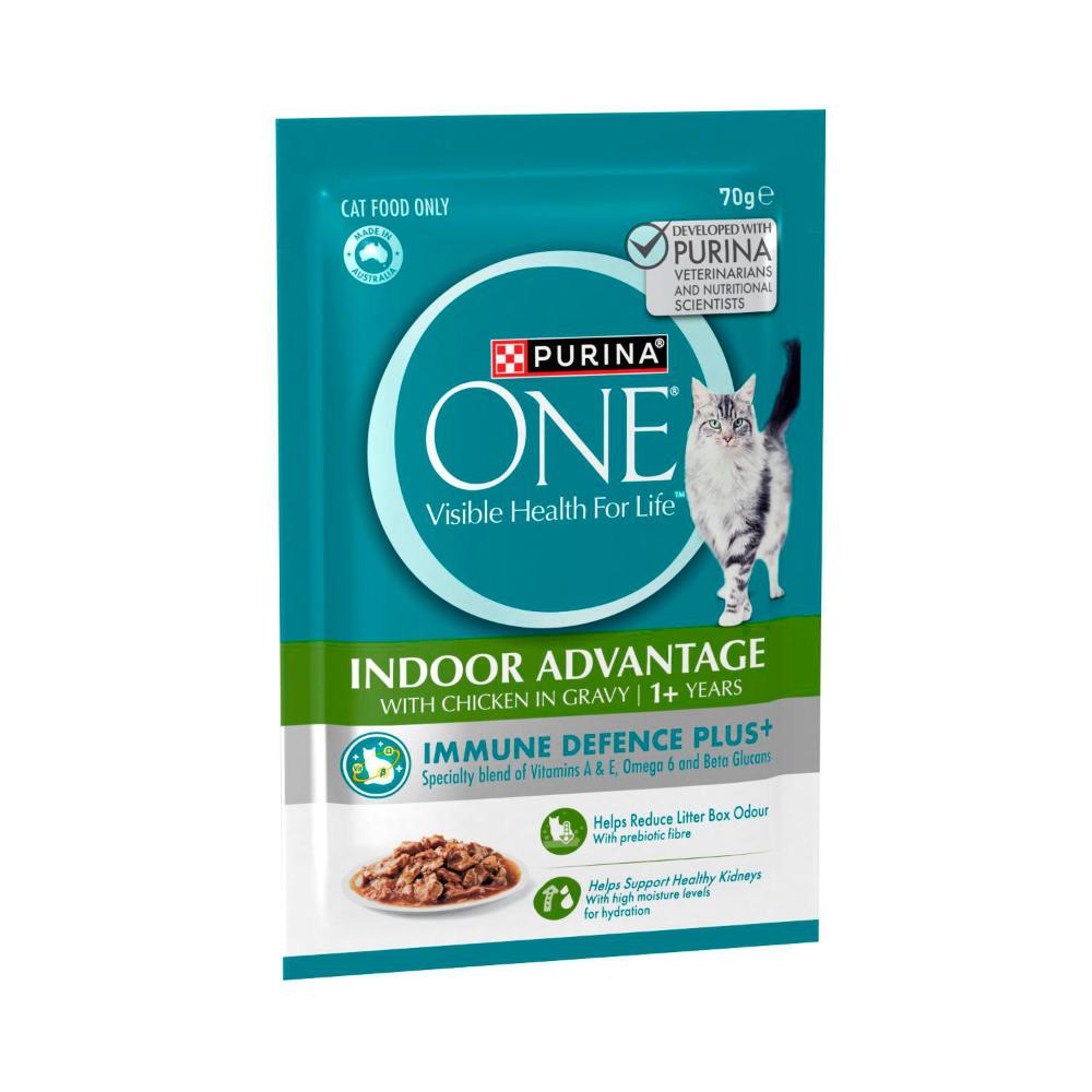 Purina One Adult Indoor Cat Food With Chicken Pouch - 70g