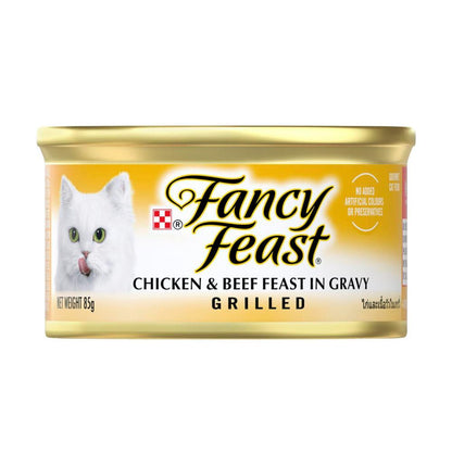 Fancy Feast Grilled With Chicken & Beef Cat Food - 85g
