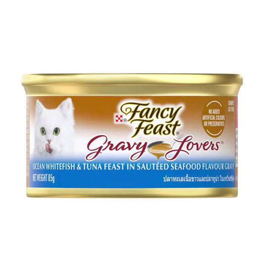 Fancy Feast Gravy Lovers With Ocean Whitefish Tuna Cat Food - 85g