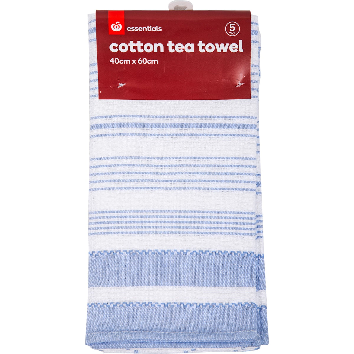 Home Essentials Cotton Tea Towel Assorted 5 Pack