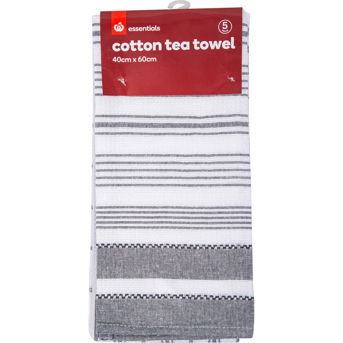Home Essentials Cotton Tea Towel Assorted 5 Pack
