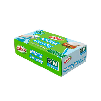 Sabco Nitrile Everyday Disposable Gloves - 100 pack