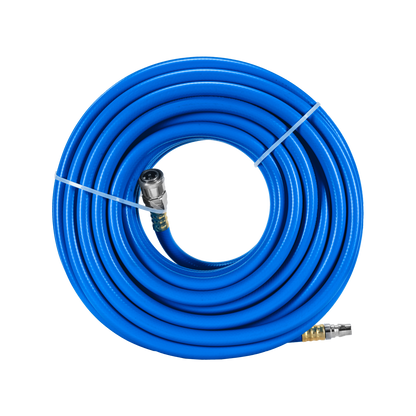 Powerfit Braided PVC Air Hose - 20m - 1/4" Nitto Fittings - 300 PSI